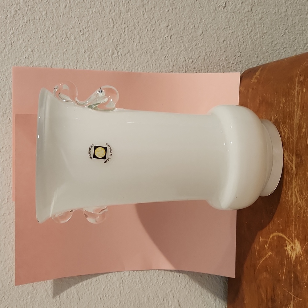 VINTAGE TARNOWIEC frosted vase Made in Poland